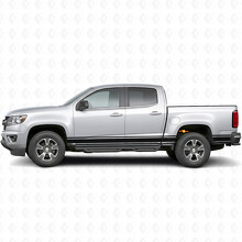 Schmale Akzent-Tür- und Seitenbettrand-Vinylstreifen für Chevrolet Colorado 2. Generation 2015-2022_2