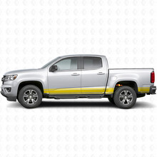 Schmale Akzent-Tür- und Seitenbettrand-Vinylstreifen für Chevrolet Colorado 2. Generation 2015-2022_3