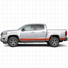 Schmale Akzent-Tür- und Seitenbettrand-Vinylstreifen für Chevrolet Colorado 2. Generation 2015-2022_4