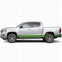 Schmale Akzent-Tür- und Seitenbettrand-Vinylstreifen für Chevrolet Colorado 2. Generation 2015-2022_6