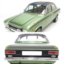 Vintage Streifen komplettes Set von Seitenhauben- und Heckstreifen für Ford Escort 1970 Mexico
 3