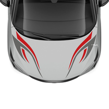 Motorhaube mit zweifarbigen Tribal-Streifen-Renngrafiken für Nissan ARIYA
 3
