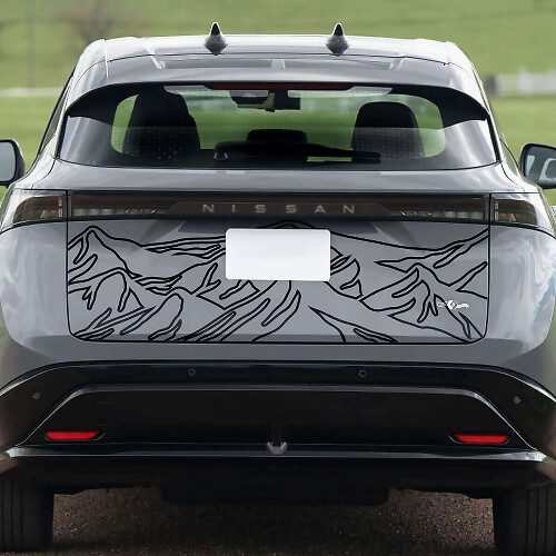 Heckberge Renngrafiken Aufkleber für Nissan ARIYA 2
