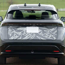 Heck Mountains Racing Grafikaufkleber für Nissan ARIYA 2