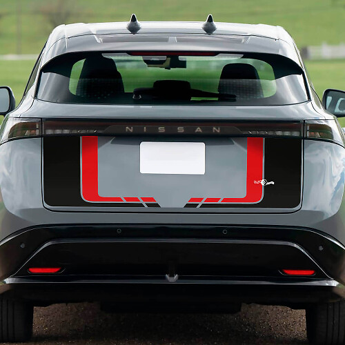 Rückseitige zweifarbige Kofferraum-Renngrafik-Aufkleber für Nissan ARIYA
