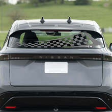 Heckklappen-Racing-Grafik mit kariertem Flaggenmuster für Nissan ARIYA
 2