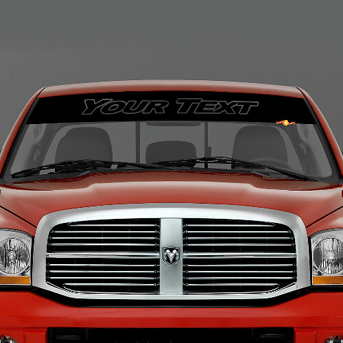 Individuell gestalteter Schriftzug Windschutzscheiben-Banner Vinyl-Aufkleber für Dodge RAM