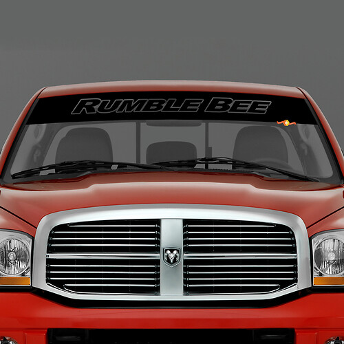 Frontscheibe Rumble Bee Banner Vinyl Aufkleber für Dodge RAM
