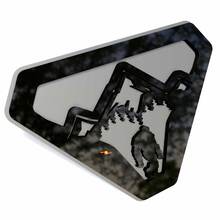 Berge Sasquatch Bigfoot Yeti Kotflügelabzeichen Heckklappenemblem 3D-Abzeichen
 2
