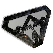 Berge Sasquatch Bigfoot Yeti Kotflügelabzeichen Heckklappenemblem 3D-Abzeichen
 2