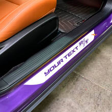 R/T mit benutzerdefiniertem Schriftzug Türschwellen-Streifen Vinyl-Aufkleber Kit für Dodge Challenger_2