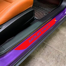 Benutzerdefinierte Schriftzug Türschweller Streifen Vinylaufkleber Set für Dodge Challenger_3