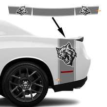 Wildcat-Style Seiten- und Heckband-Streifen Vinyl-Aufkleber-Set für Dodge Challenger_3