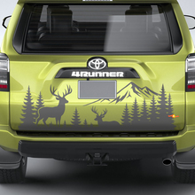 Berge Wald Elch Hirsch Vinyl Aufkleber Set Sticker für Toyota 4Runner
 2