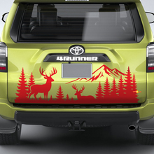 Berge Wald Elch Hirsch Vinyl Aufkleber Set Sticker für Toyota 4Runner
 3