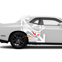 Zwei Farben SRT Scat Pack Red Eyes Seitenaufkleber für Dodge Challenger oder Charger
 2