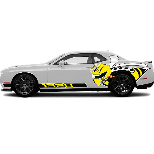 Super Bee 1320 Seitliche Vinyl-Aufkleber-Set für Dodge Challenger
