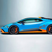 Schachbrett-Streifen-Flagge Seiten-Vinyl-Aufkleber Grafik für Lamborghini STO 2