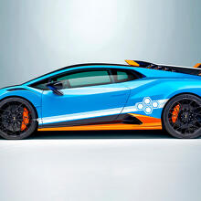 Sechseckige Streifen Seiten-Vinyl-Aufklebergrafiken für Lamborghini STO
 2
