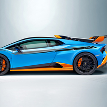 Zweifarbige Streifen Seitliche Vinyl-Aufklebergrafiken für Lamborghini STO
 2