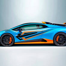 Meteor Abstrakte Türseitenstreifen Vinyl Aufkleber Sticker Grafik für Lamborghini STO 3