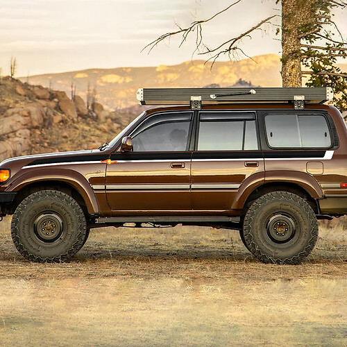 Seiten Retro Vintage Grafikstreifen für Toyota Land Cruiser 80 Serie
