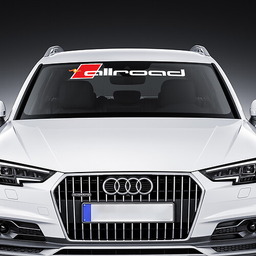 Vinyl-Aufkleber Grafikaufkleber Windschutzscheibe Audi Allroad Banner Racing
 1