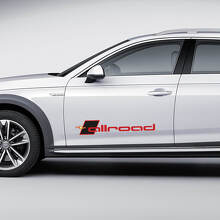 Paar Audi Allroad Aufkleber Seitentüren Sticker Decals
 2