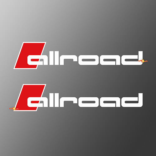 Bremssattel Audi Allroad Aufkleber Seitentüren Sticker Decals
 1