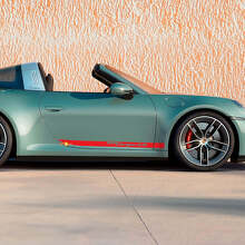 Aufkleber Schriftzug Seiten Türen Decal Sticker 2 für Porsche 911 Targa 4S 3