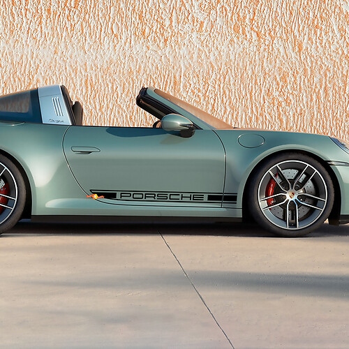 Seitentüren Dekorative Aufkleber für Porsche 911 Targa 4S
 1