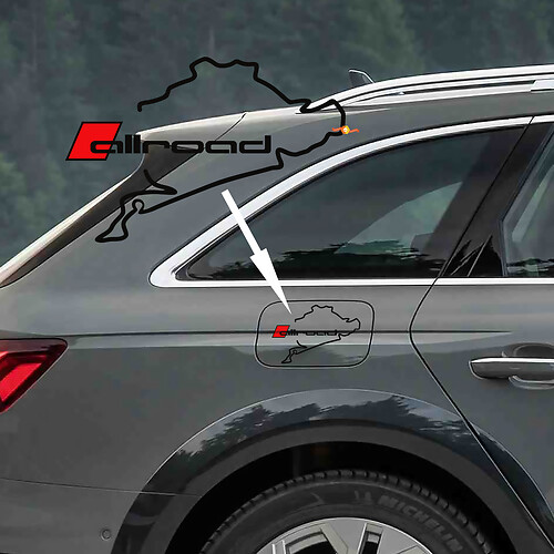 Nürburgring Audi Allroad Aufkleber Sticker Decals
 1