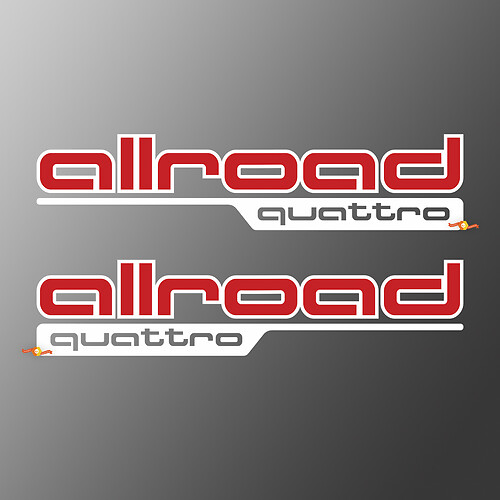 Nürburgring Audi Allroad Aufkleber Sticker Decals
 1