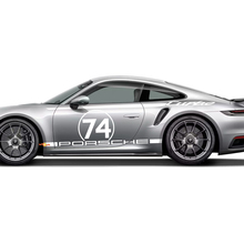 Seitenstreifen-Kit mit Grafik Heritage Design 50 Jahre 2025 Decal Sticker für Porsche 911 Turbo S 992.2
 2