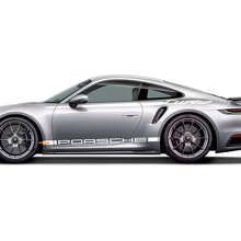 Seitliche 911 Turbo 50 Jahre Designstreifen Aufkleber 2 für Porsche 911 Turbo S 992.2 2