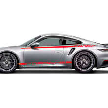 Seitliche 911 Turbo 50 Jahre Designstreifen Aufkleber 2 für Porsche 911 Turbo S 992.2 3