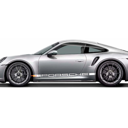 Porsche-Stil Schweller-Streifen Vinyl-Aufkleber-Kit für Porsche 911 Turbo S 992.2
