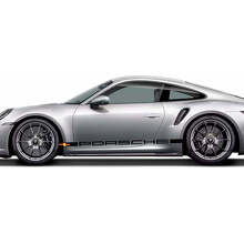 Porsche-Stil Schweller-Streifen Vinyl-Aufkleber-Kit für Porsche 911 Turbo S 992.2_2