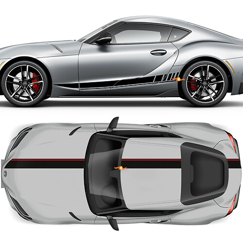 Motorhaube Dach Kofferraum und Türen Seitenstreifen Grafiken Aufkleber Sticker für Toyota Supra GR MKV A90 A91

