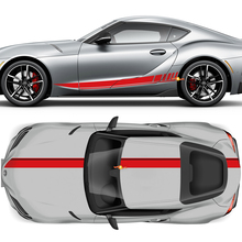 Motorhaube Dach Kofferraum und Türen Seitenstreifen Grafiken Aufkleber Sticker für Toyota Supra GR MKV A90 A91
 3