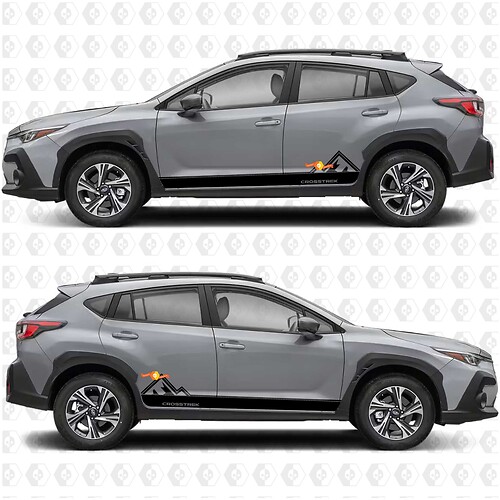 Seitentüren Streifen Berge Rocker Panel Vinyl Aufkleber Aufkleber für Suba Crosstrek
