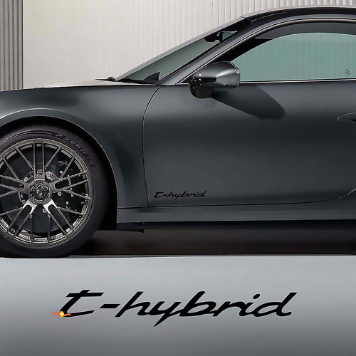 T-Hybrid Seitentür Aufkleber für Porsche 911 Turbo S T-Hybrid
 1