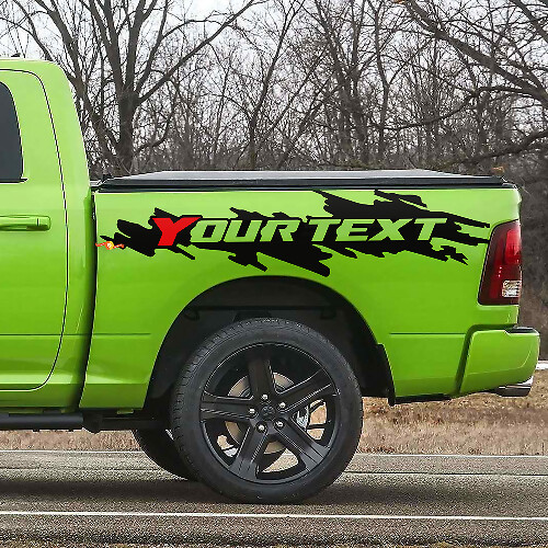 Benutzerdefiniertes Vinyl-Aufkleber-Set für Kotflügel mit Schlammspritzern für Dodge Ram Rebel