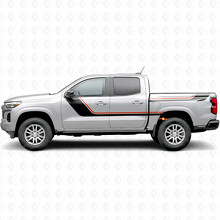 Schräg verlaufende obere Akzenttür- und Seitenbetttape-Streifen für Chevrolet Colorado 3. Generation 2023-2026_2
