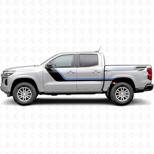 Schräg verlaufende obere Akzenttür- und Seitenbetttape-Streifen für Chevrolet Colorado 3. Generation 2023-2026_3