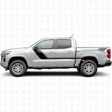 Schräg verlaufende obere Akzenttür- und Seitenbetttape-Streifen für Chevrolet Colorado 3. Generation 2023-2026_4