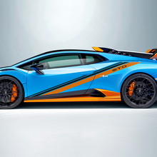 Rennneigung Streifen Seiten Vinyl Aufkleber Grafiken für Lamborghini STO
 2