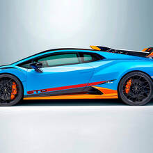 Rennstreifen Schräge Seiten Vinyl Aufkleber Sticker Grafik für Lamborghini STO 3