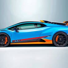 Rennneigung Streifen Seiten Vinyl Aufkleber Grafiken für Lamborghini STO 2
 3