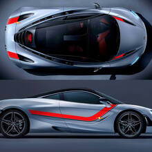 McLaren 720 570 765 Vollkörper-Hood-Streifen-Grafik-Vinyl-Aufkleber
 3